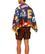 AGUA BENDITA Adam Bosco Towel 52863 – A plush beach towel featuring the vibrant Bosco print, crafted for softness, absorbency, and standout summer style