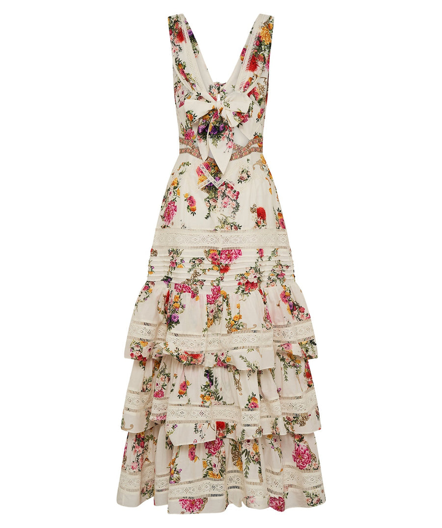 CAMILLA Egyptian Rose Ruffle Hem Dress 00031533