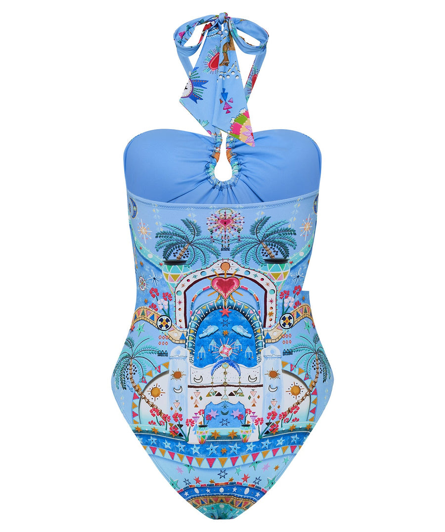 A Painted Village One Piece Swimsuit