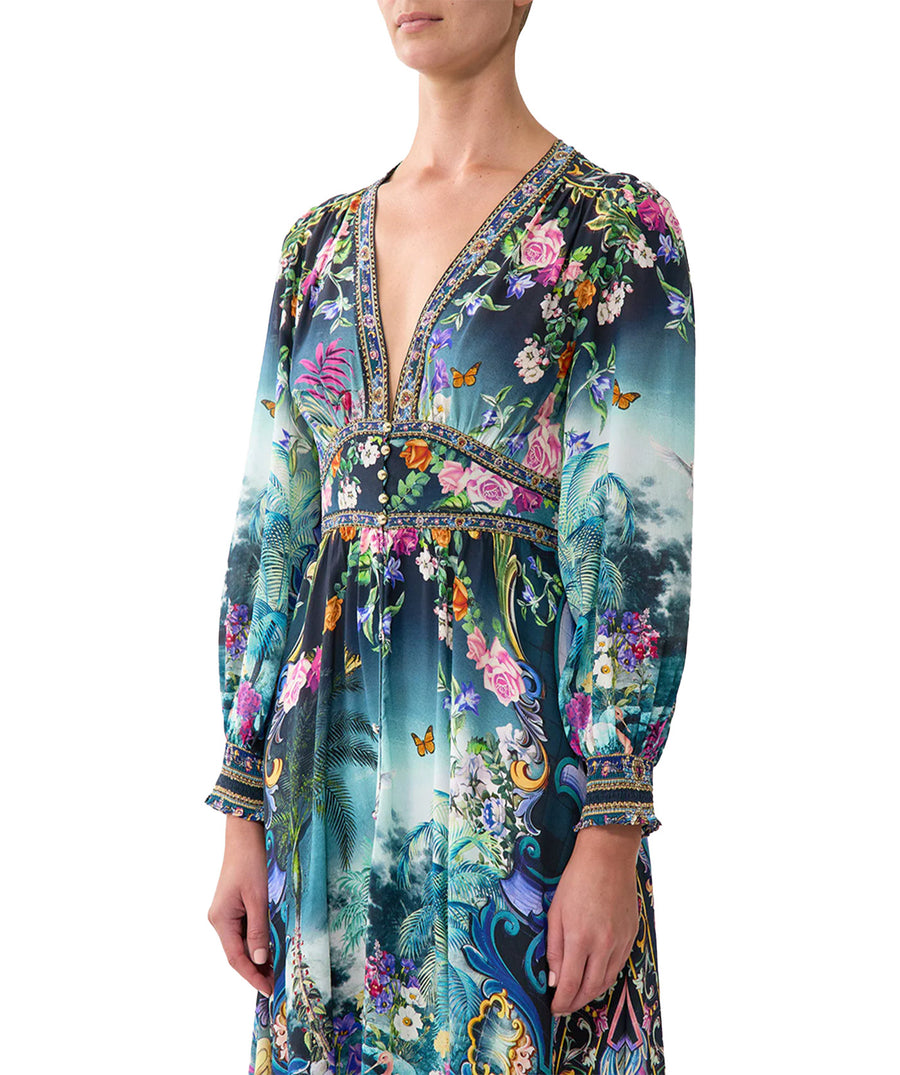 Elegant and timeless, the CAMILLA Basked In Baroque Long Dress 00035121 features luxurious prints, flowing fabric, and signature CAMILLA charm for standout style.