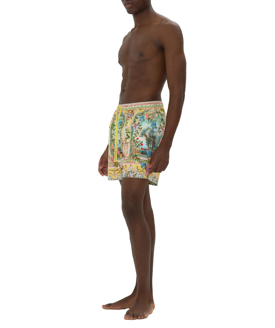 The CAMILLA Tales of Topkapi Palace Boardshort 00036482 features bold prints, quick-dry fabric, and a drawstring waist—ideal for stylish days by the water.