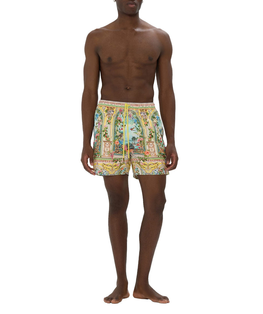The CAMILLA Tales of Topkapi Palace Boardshort 00036482 features bold prints, quick-dry fabric, and a drawstring waist—ideal for stylish days by the water.