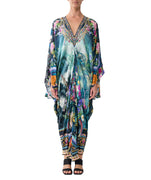 Embrace luxury in the CAMILLA Basked In Baroque Long Kaftan 00037787, featuring ornate baroque prints, flowing silk, and a relaxed, elegant silhouette.