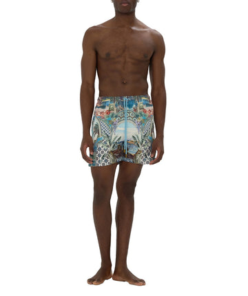 Stay stylish by the sea with CAMILLA Postcards & Palm Trees Mid Length Boardshort 00039189 – perfect for beach days and summer adventures.