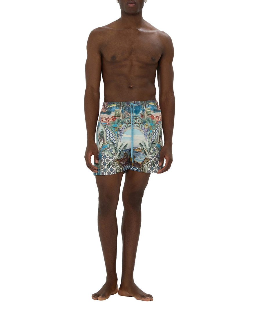 Stay stylish by the sea with CAMILLA Postcards & Palm Trees Mid Length Boardshort 00039189 – perfect for beach days and summer adventures.