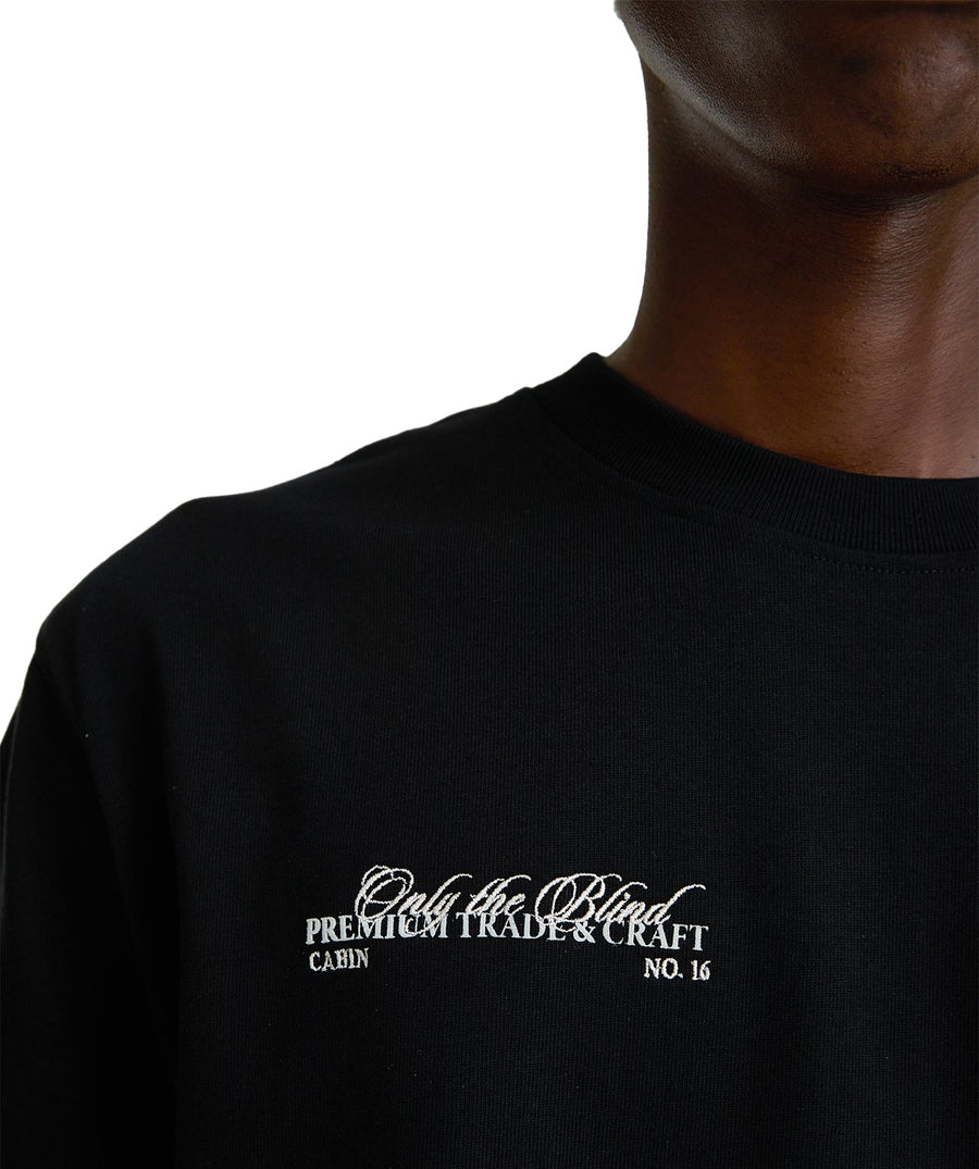 ONLY THE BLIND Aspen Mountain Lodge T-Shirt OTB-T1647 – premium cotton tee featuring mountain-inspired design, blending luxury detail with streetwear edge.