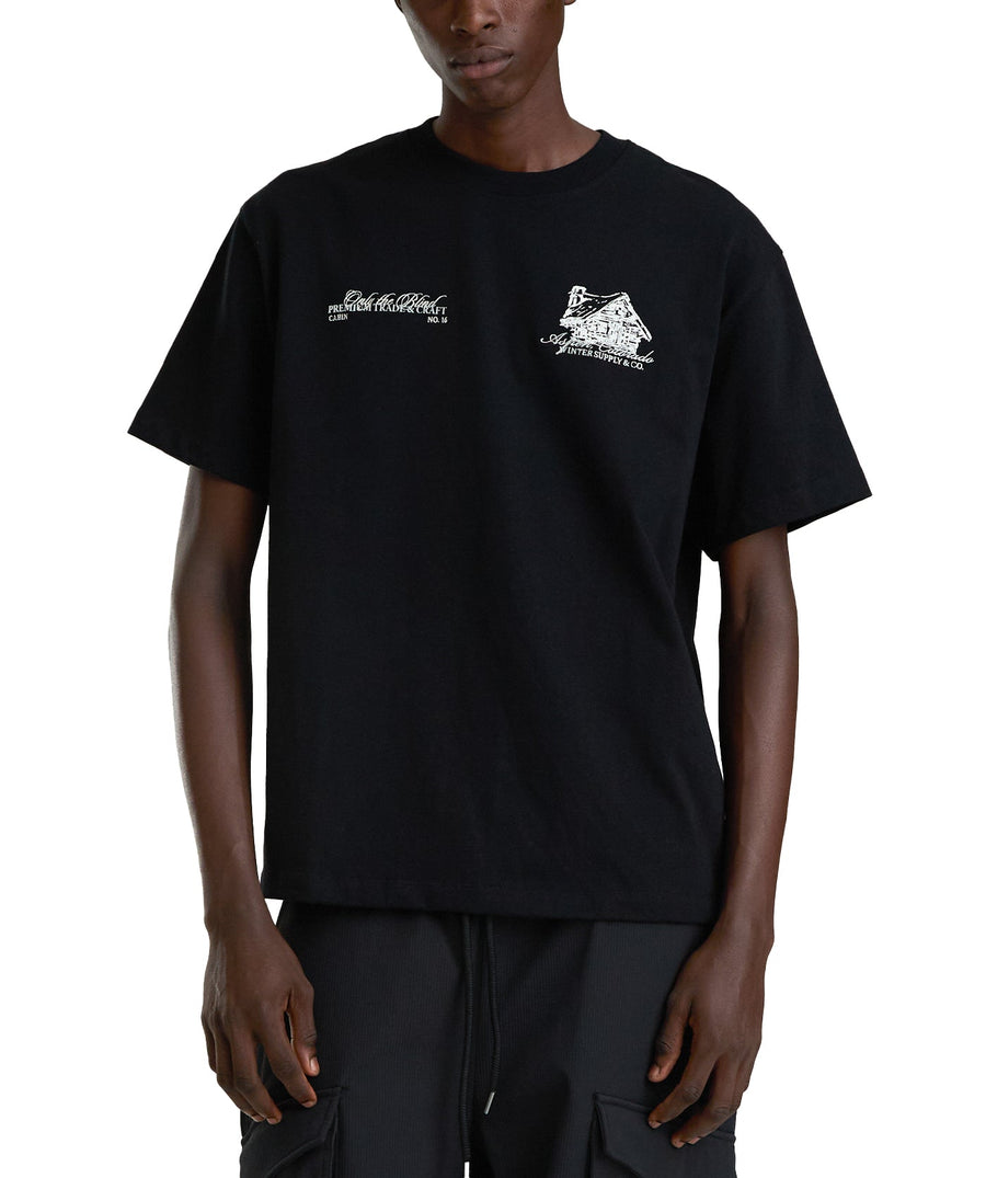 ONLY THE BLIND Aspen Mountain Lodge T-Shirt OTB-T1647 – premium cotton tee featuring mountain-inspired design, blending luxury detail with streetwear edge.