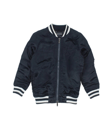 MAHARISHI Tour Jacket B22MH5220 features signature embroidery on a classic souvenir silhouette, blending military style with sustainable design.