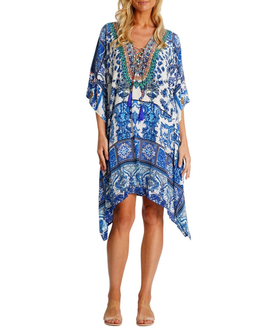 LA MODA Cleopatra Regular Kaftan 25034 RK – A regal and flowing kaftan featuring an elegant design, lightweight fabric, and a relaxed fit, perfect for resort wear and sophisticated styling