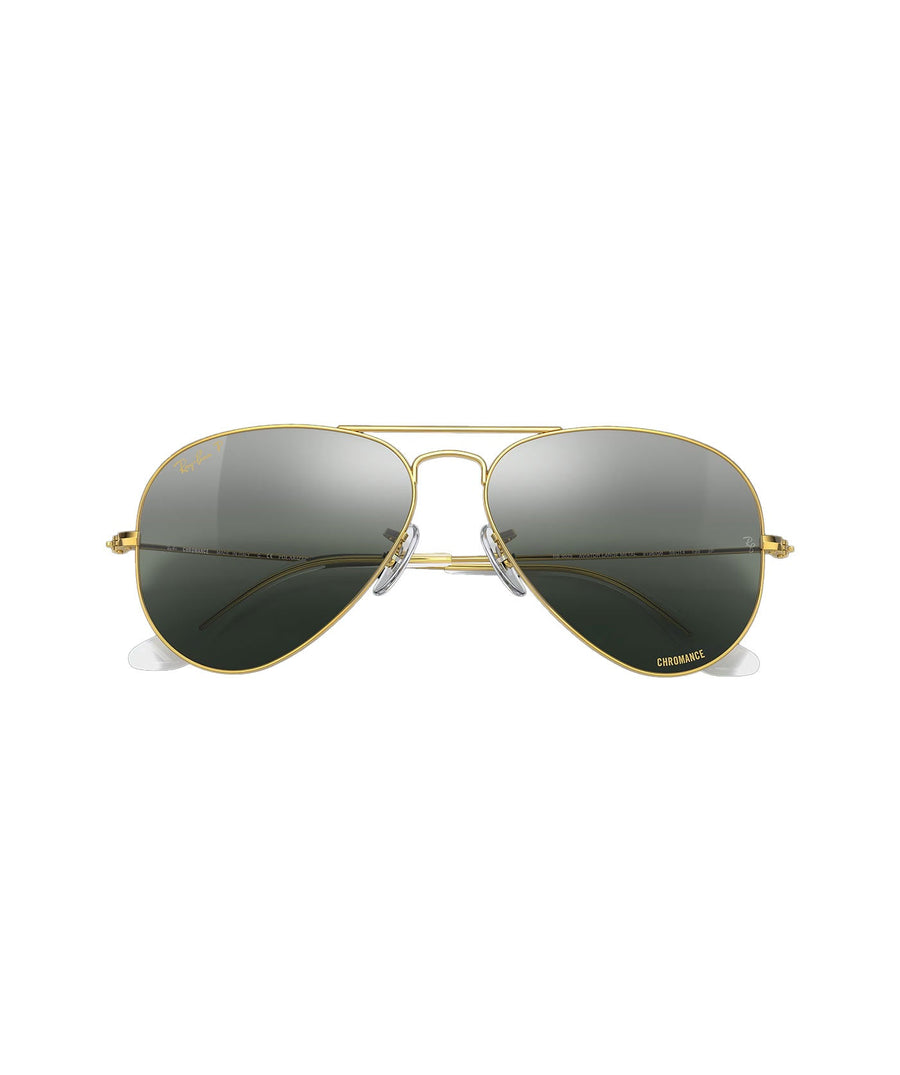 RAY-BAN Aviator Classic RB3025-9196G6– Iconic aviator sunglasses with a sleek gold metal frame and classic green lenses, offering timeless style and UV protection.