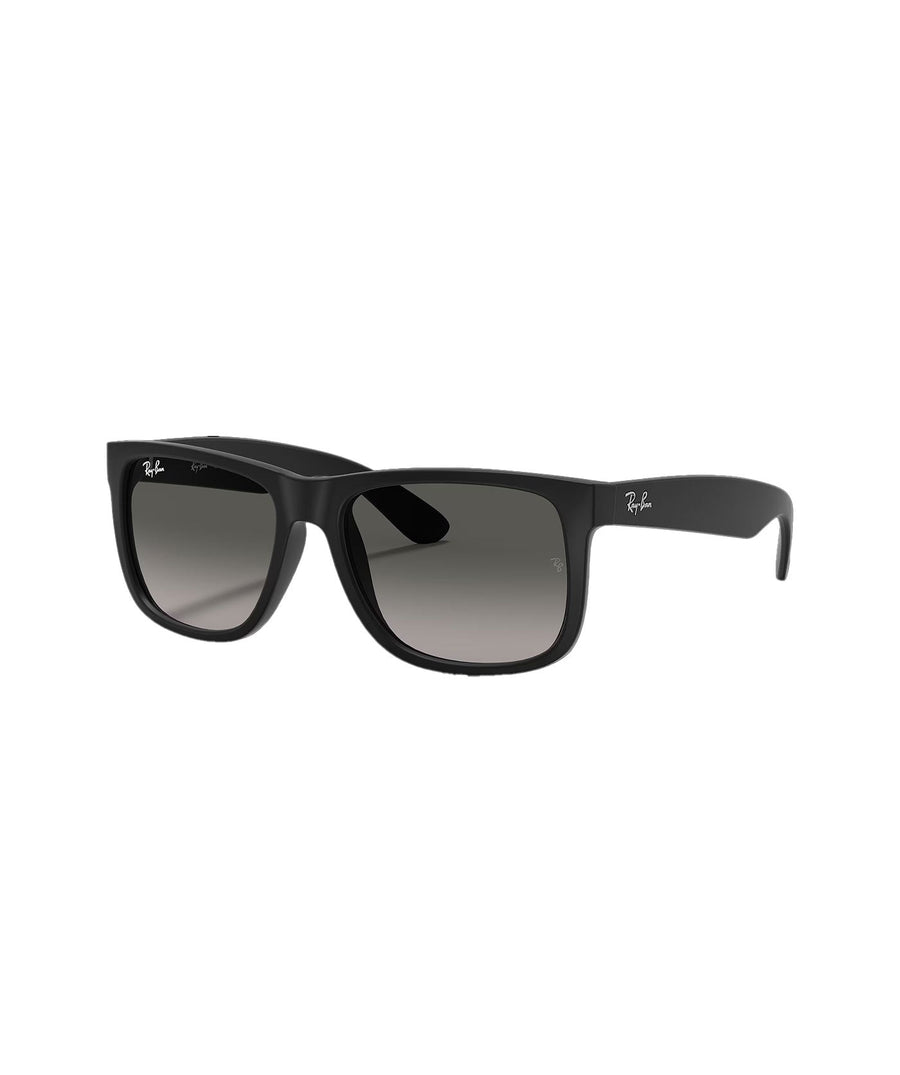 RAY-BAN Justin Classic RB4165-601/8G – Trendy sunglasses with a rubberized frame and gradient grey lenses, offering a bold look with comfort and UV protection