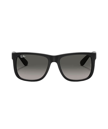 RAY-BAN Justin Classic RB4165-601/8G – Trendy sunglasses with a rubberized frame and gradient grey lenses, offering a bold look with comfort and UV protection