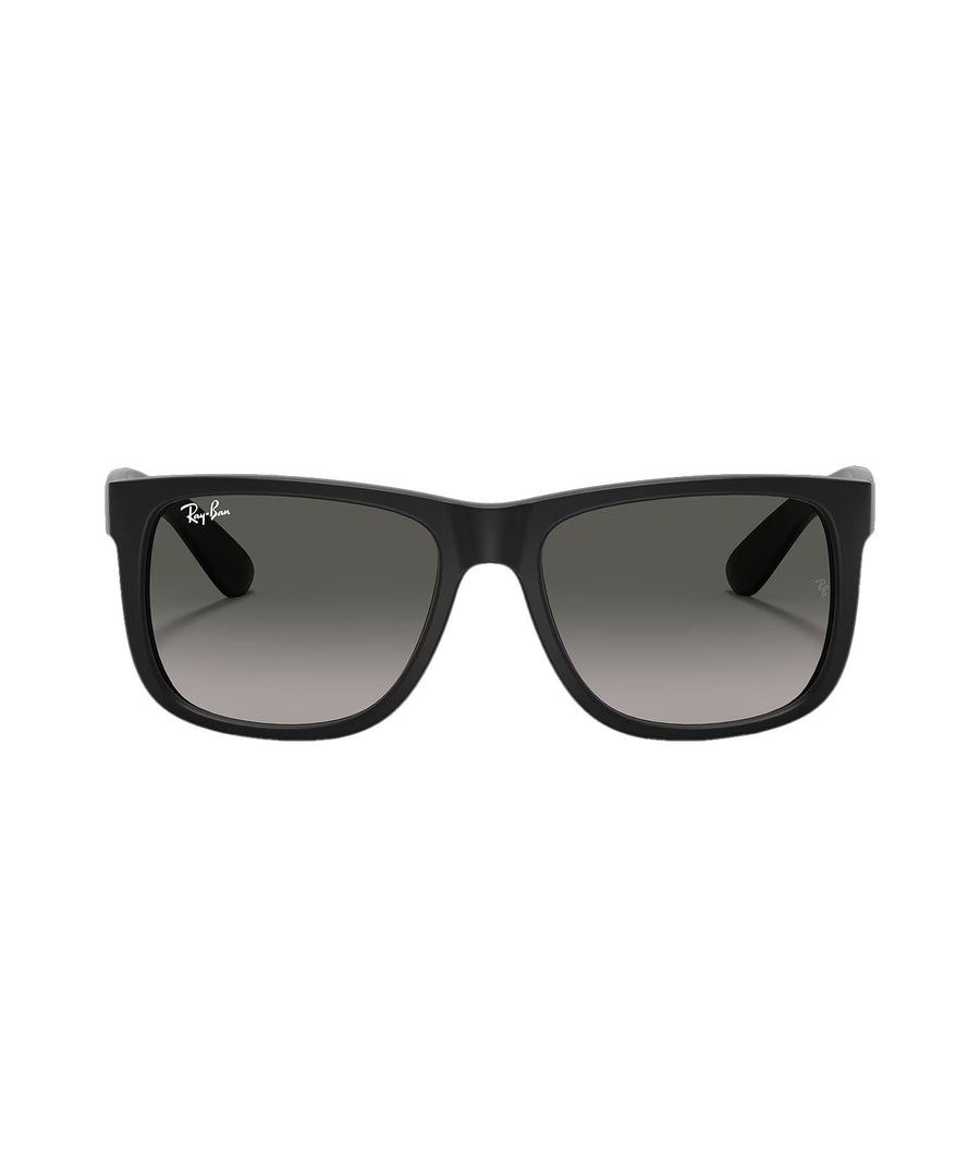 RAY-BAN Justin Classic RB4165-601/8G – Trendy sunglasses with a rubberized frame and gradient grey lenses, offering a bold look with comfort and UV protection