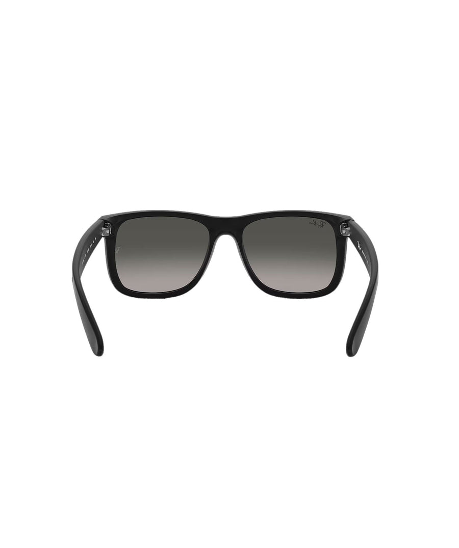RAY-BAN Justin Classic RB4165-601/8G – Trendy sunglasses with a rubberized frame and gradient grey lenses, offering a bold look with comfort and UV protection