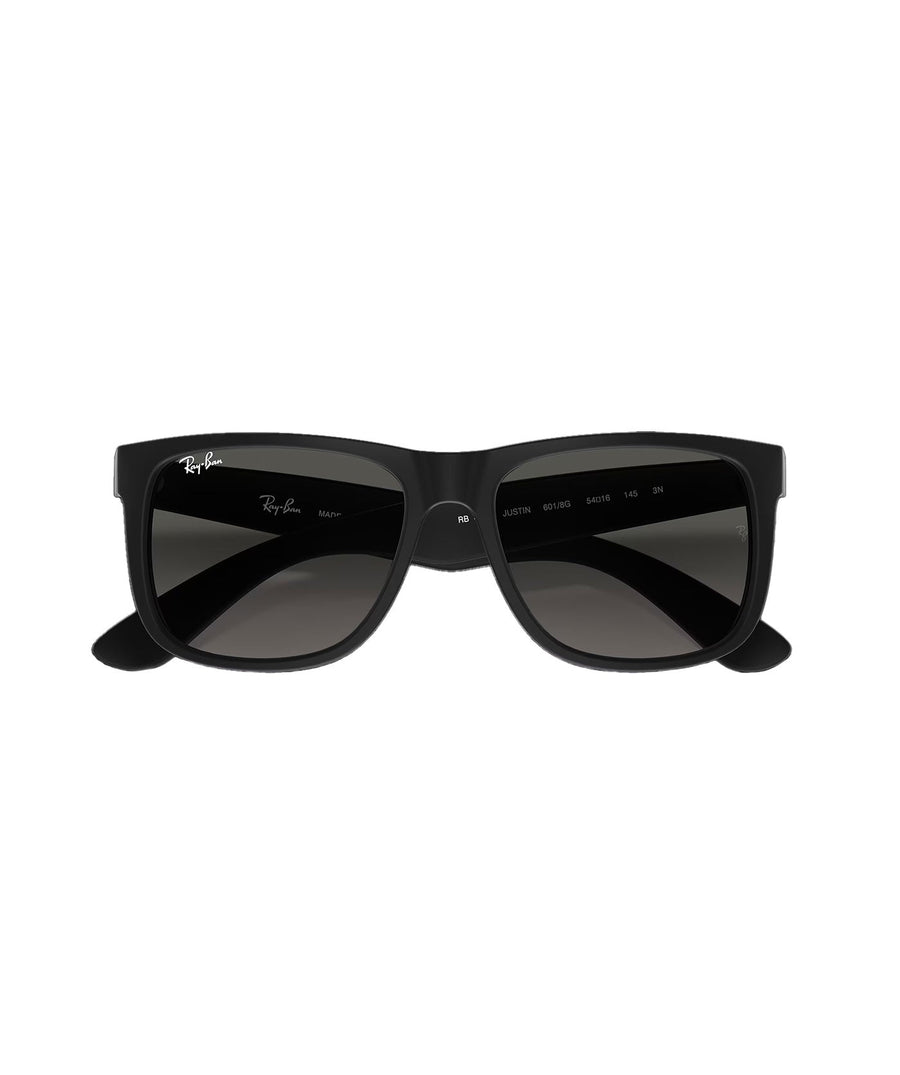 RAY-BAN Justin Classic RB4165-601/8G – Trendy sunglasses with a rubberized frame and gradient grey lenses, offering a bold look with comfort and UV protection