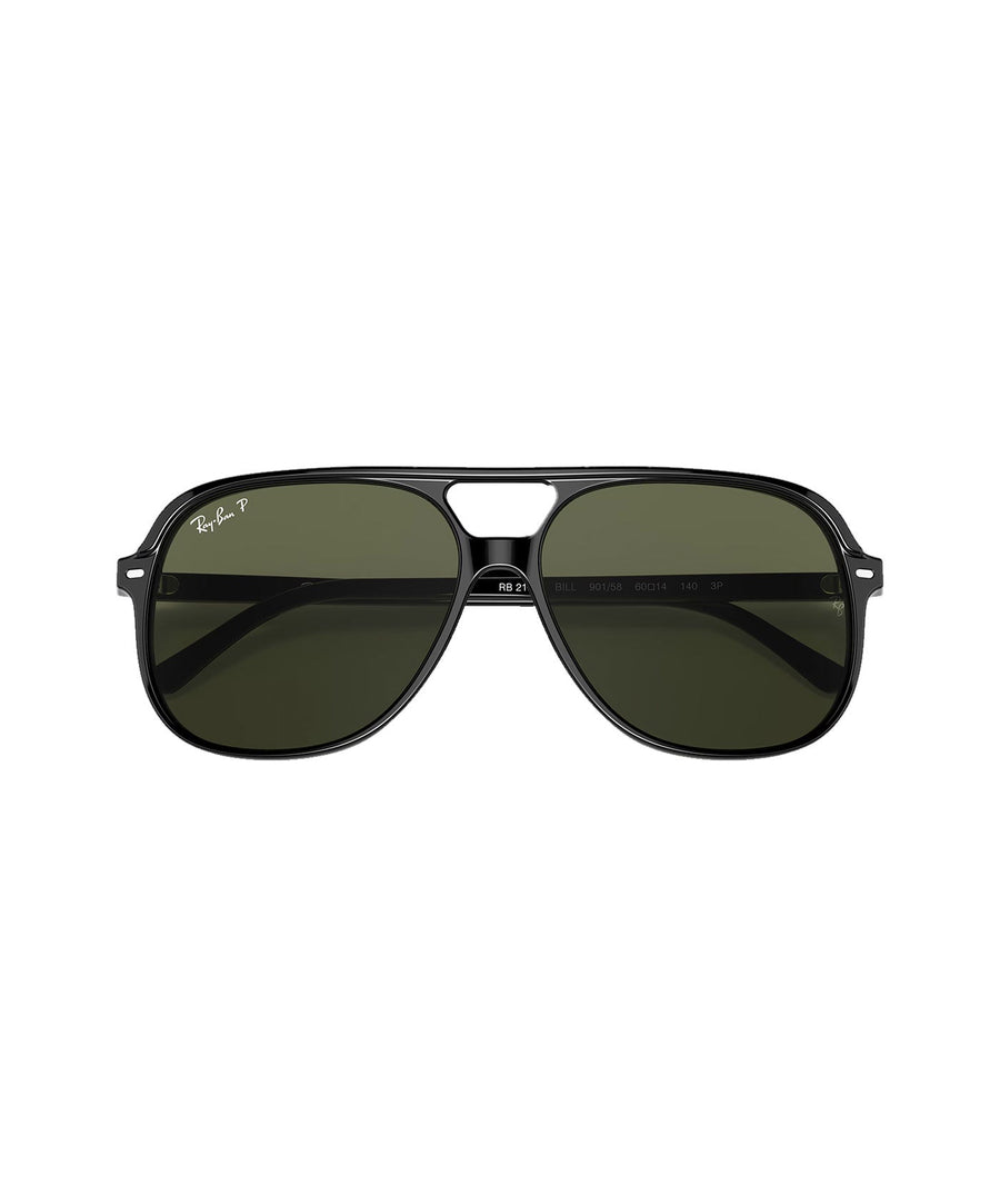 RAY-BAN Bill Sunglasses RB2198-901/58 – Retro-inspired sunglasses with a bold square frame, polarized lenses, and timeless style for enhanced clarity and UV protection
