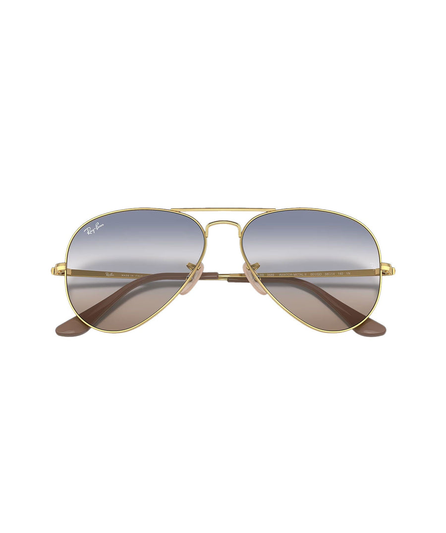 RAY-BAN RB3689 Aviator Classic RB3689-001/GD – Timeless aviator sunglasses with a gold metal frame and green lenses, offering iconic style and reliable UV protection