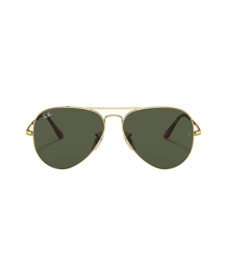 RAY-BAN RB3689 Aviator Classic RB3689-914731 – Timeless aviator sunglasses with a gold metal frame and green lenses, offering iconic style and reliable UV protection