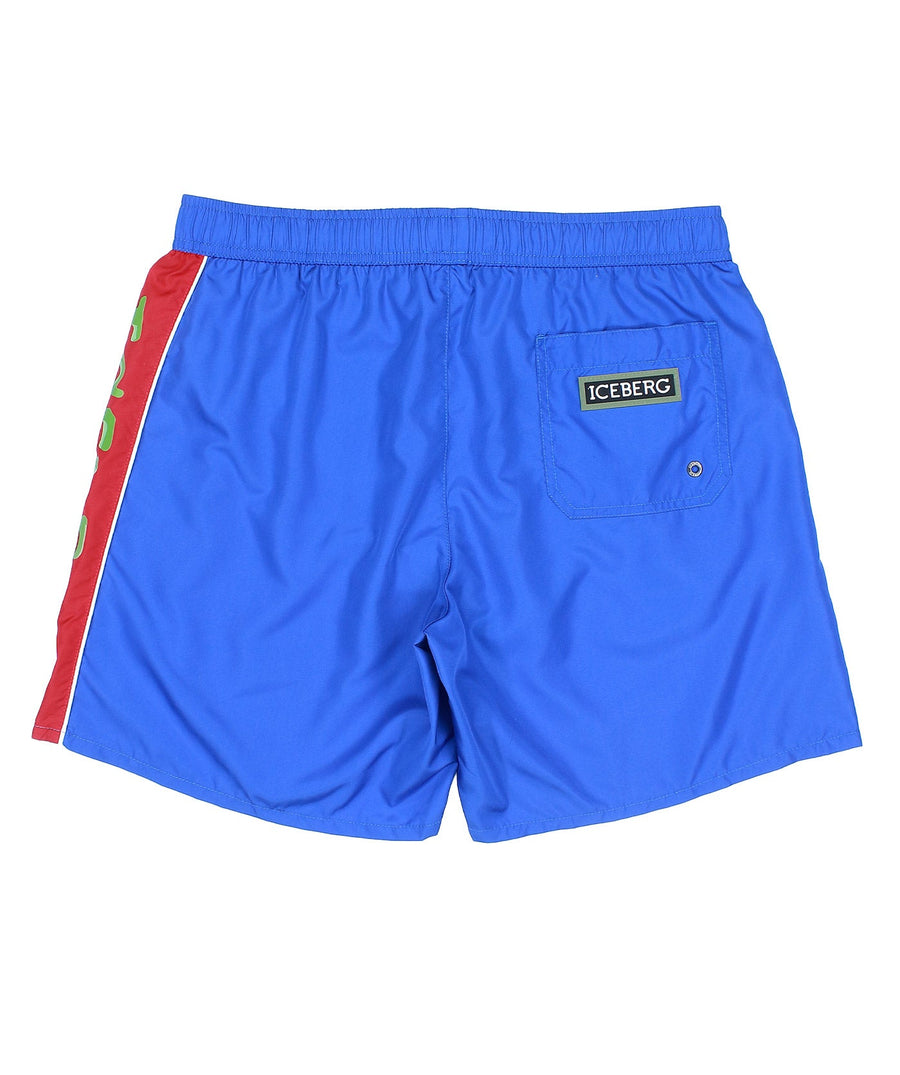 ICEBERG Vertical Medium Boardshort ICE25MBM03 – Stylish medium-length boardshorts featuring a vertical logo design, quick-dry fabric, and a comfortable fit