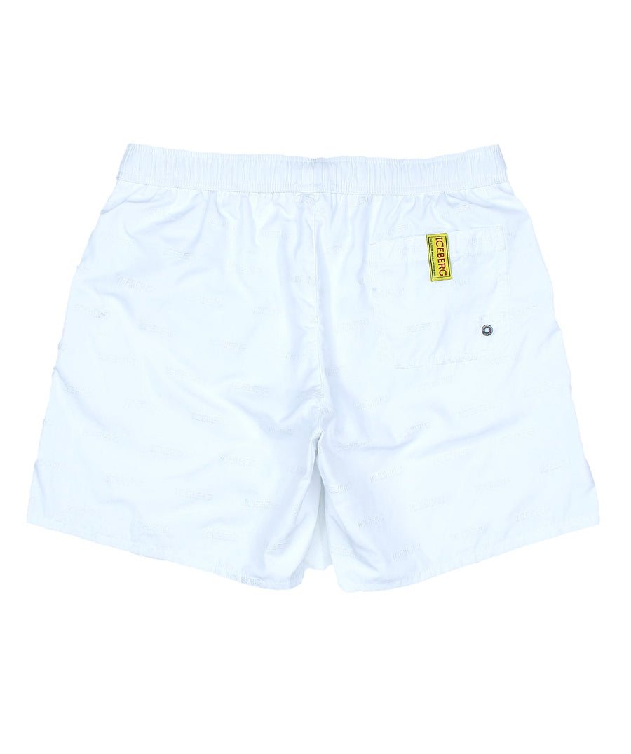 ICEBERG Allover Ricamato Medium Boardshort ICE25MBM14 – Stylish boardshorts with embroidered details, quick-dry fabric, and a comfortable medium-length fit