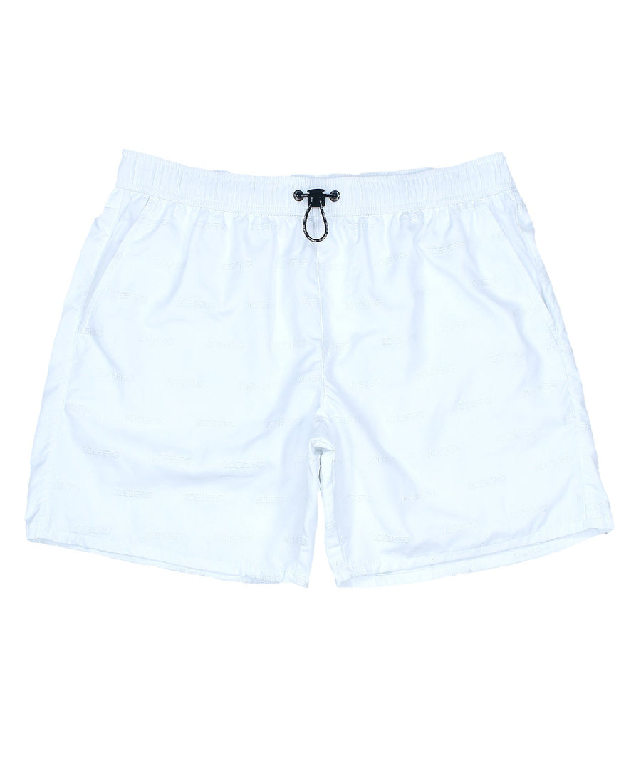 ICEBERG Allover Ricamato Medium Boardshort ICE25MBM14 – Stylish boardshorts with embroidered details, quick-dry fabric, and a comfortable medium-length fit