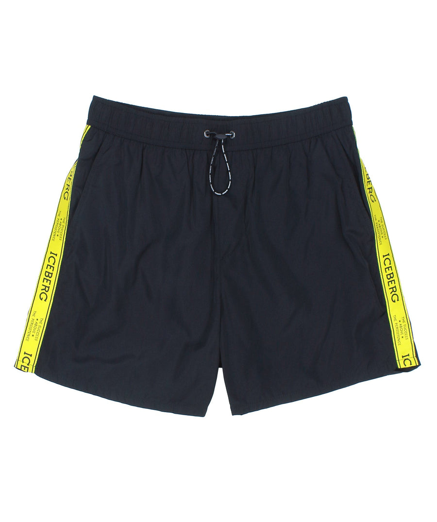 ICEBERG Tape Medium Boardshort ICE25MBS01 – Stylish boardshorts featuring signature tape detailing, quick-dry fabric, and a comfortable medium-length fit