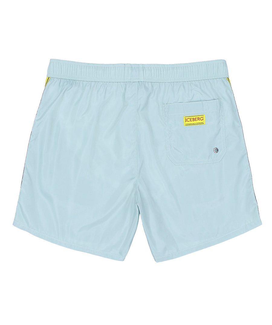 ICEBERG Tape Medium Boardshort ICE25MBS01 – Stylish boardshorts featuring signature tape detailing, quick-dry fabric, and a comfortable medium-length fit