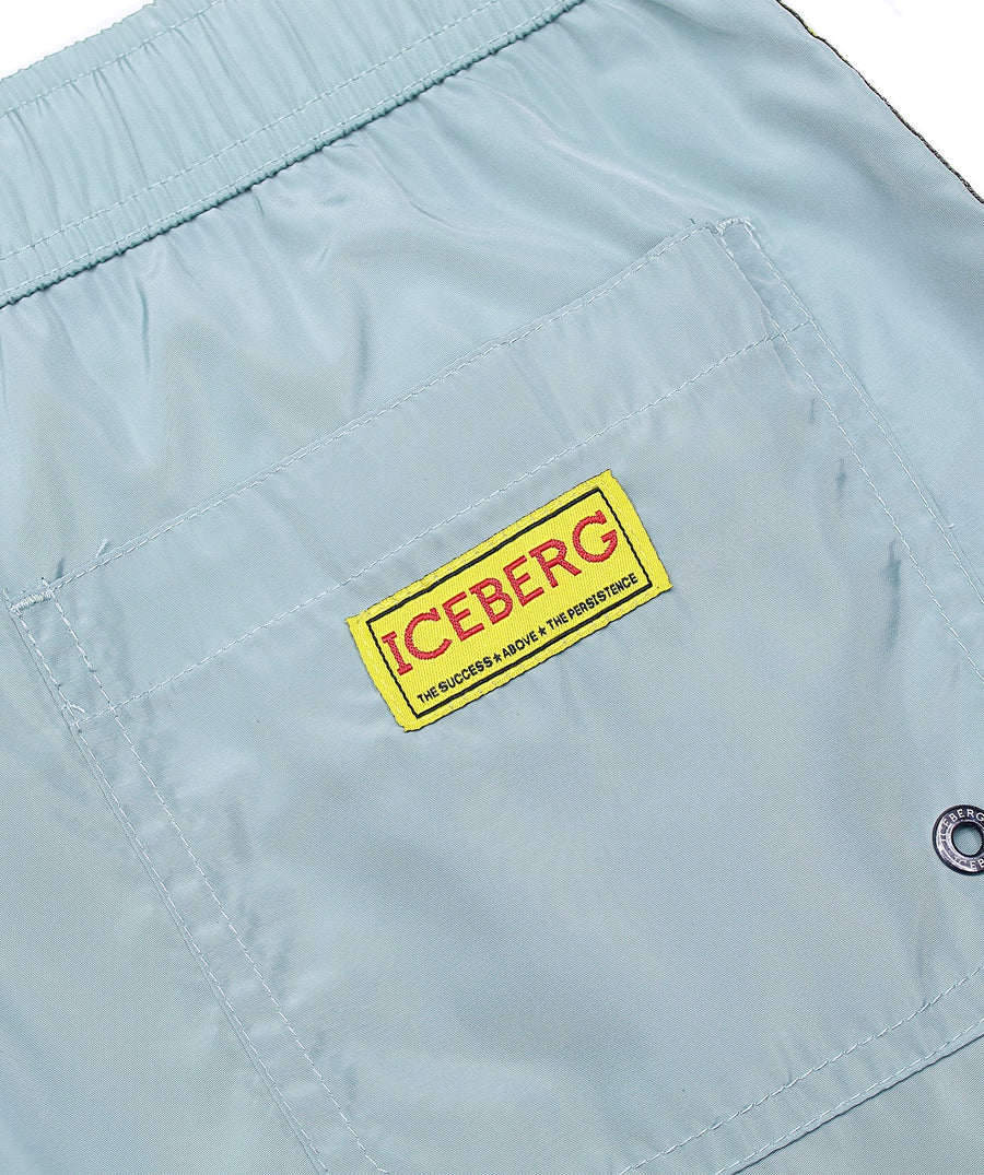 ICEBERG Tape Medium Boardshort ICE25MBS01 – Stylish boardshorts featuring signature tape detailing, quick-dry fabric, and a comfortable medium-length fit