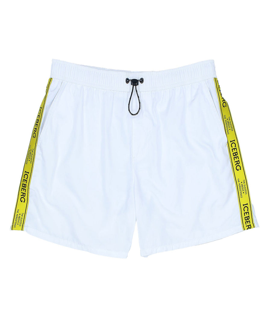 ICEBERG Tape Medium Boardshort ICE25MBS01 – Stylish boardshorts featuring signature tape detailing, quick-dry fabric, and a comfortable medium-length fit