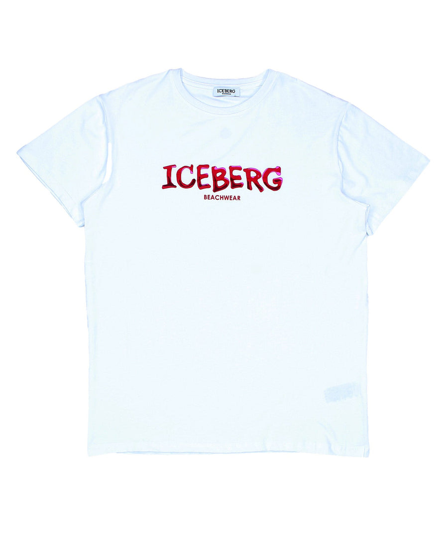 ICEBERG Vertical T-Shirt ICE25MTS01 – A stylish t-shirt featuring a bold vertical logo design, premium fabric, and a comfortable fit for a modern casual look