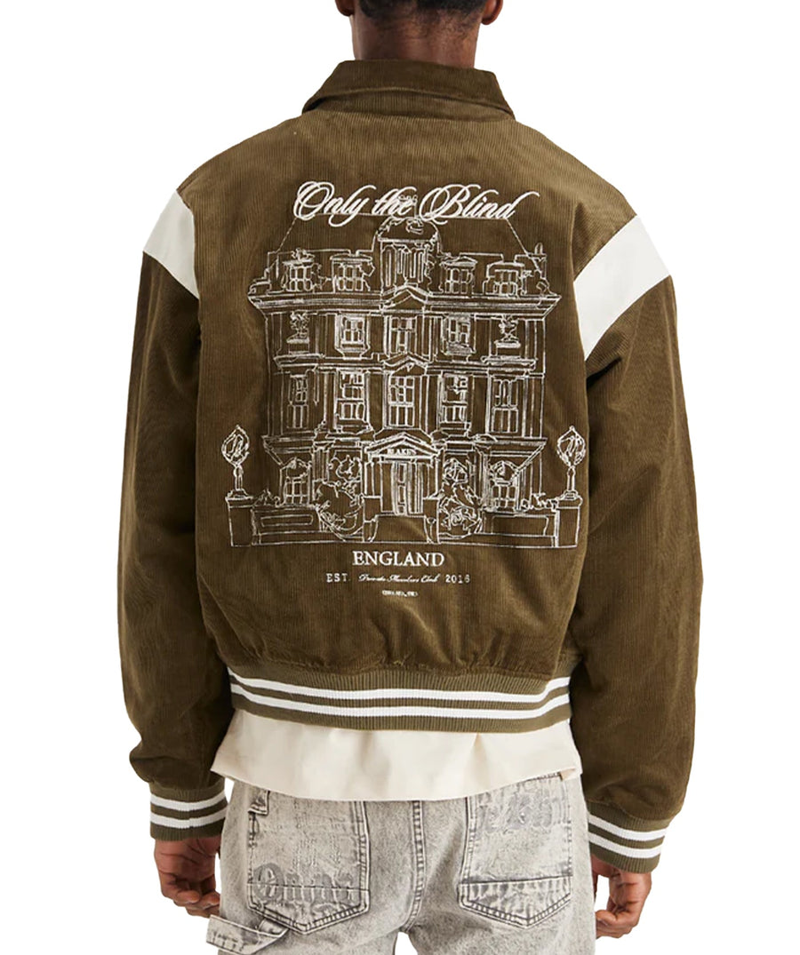 Stand out in the ONLY THE BLIND Blake’s Members Club Varsity Jacket OTBX-O1442 – a bold fusion of luxury design, premium fabrics, and streetwear style.