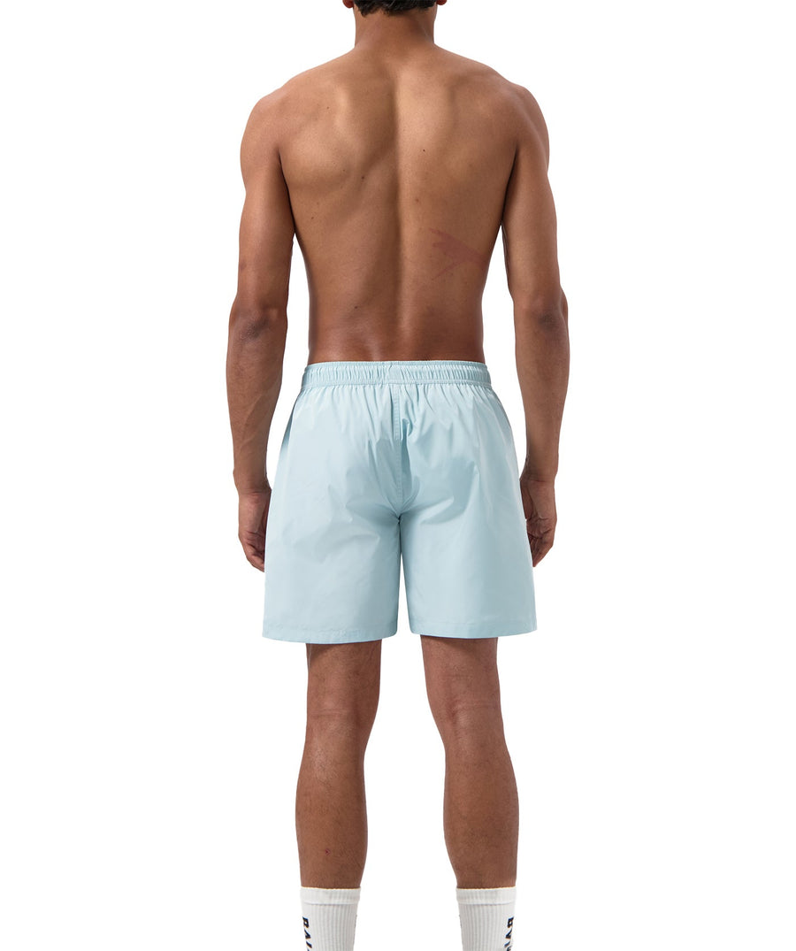 BALR Logo Swim Shorts B1451.1035 – premium swim shorts featuring an elasticated waistband with a drawcord, bold BALR branding, and two zippered pockets. Designed for comfort and style, these shorts are perfect for beach days or poolside relaxation.