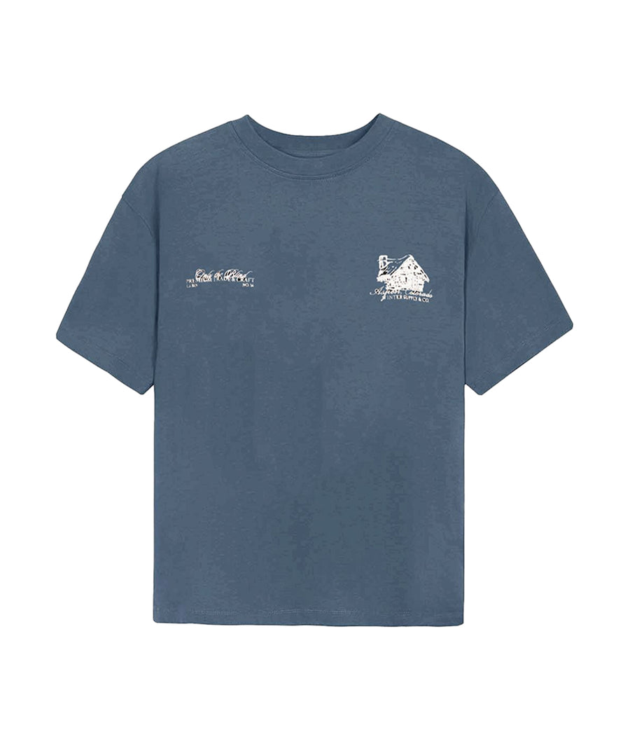 ONLY THE BLIND Blue Summit T-shirt OTB-T1602 – crafted from premium cotton with a bold design, merging streetwear style and luxury comfort.