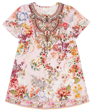 CAMILLA Flower Child T-shirt Dress With Flare Hem 00019495