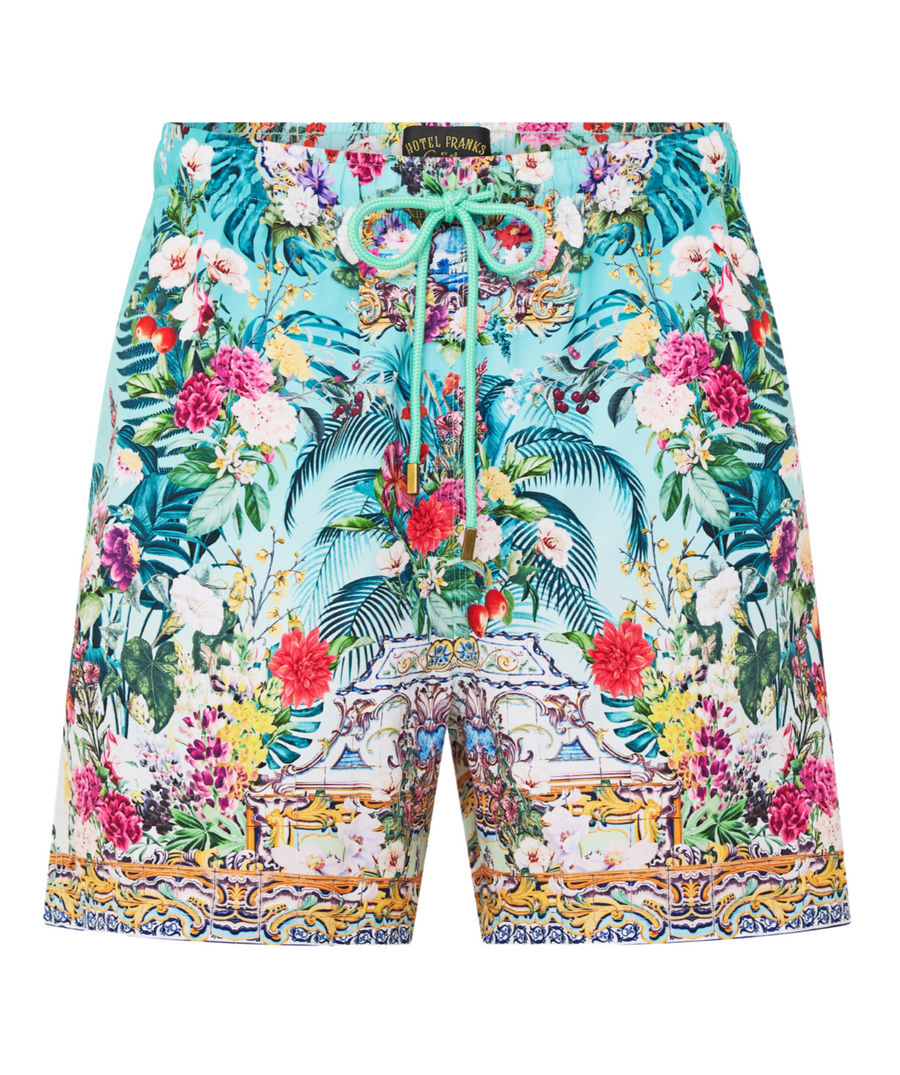 CAMILLA Gardens Of Queluz Boardshort 00033182 – Stylish boardshorts featuring a regal garden-inspired print, quick-dry fabric, and a comfortable tailored fit