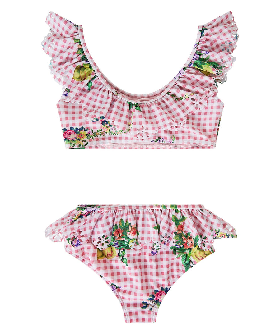 CAMILLA Lisbon Lullaby Kids Frill Crop Bikini 00034334 – A vibrant bikini featuring a frill crop top, playful Lisbon Lullaby print, and comfy fit for beach days