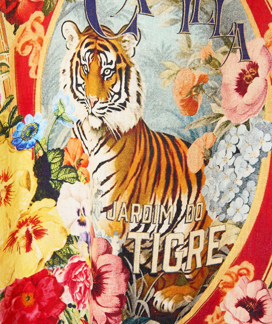 Aromatic Tiger Flower Long Kaftan