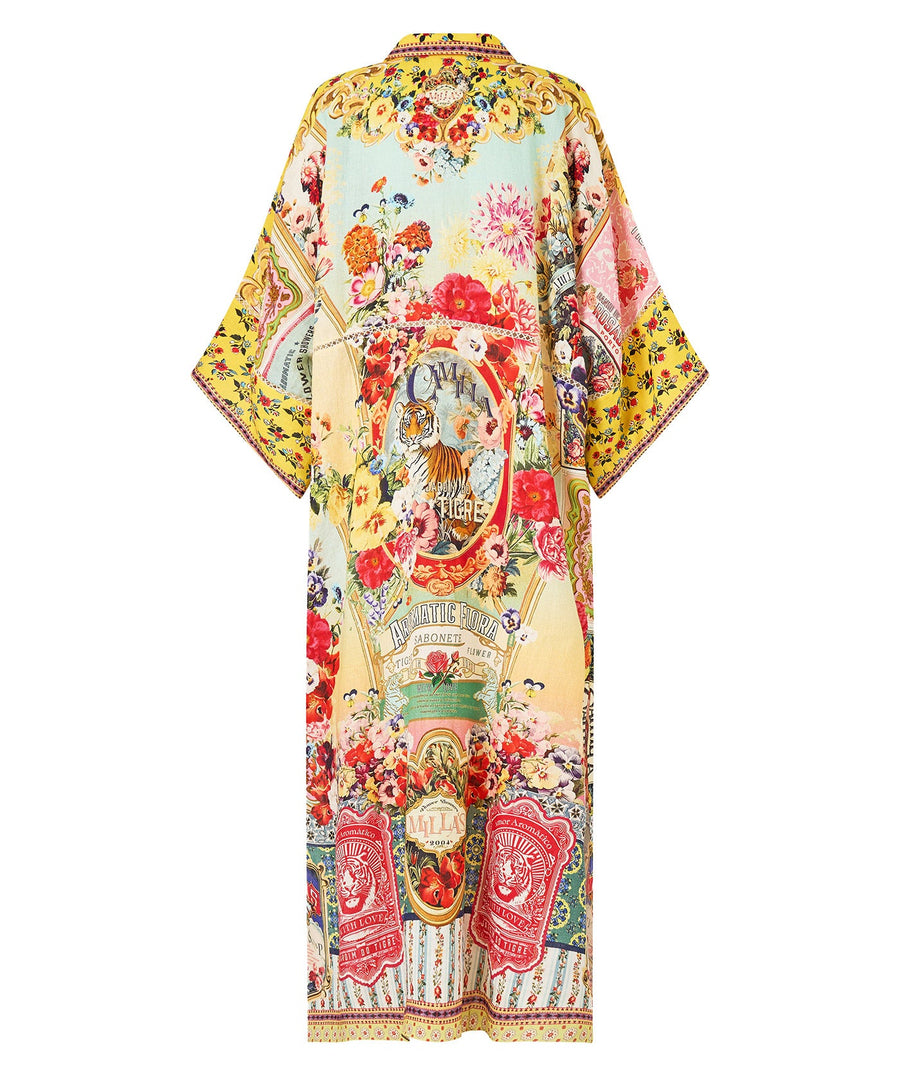 Aromatic Tiger Flower Long Kaftan