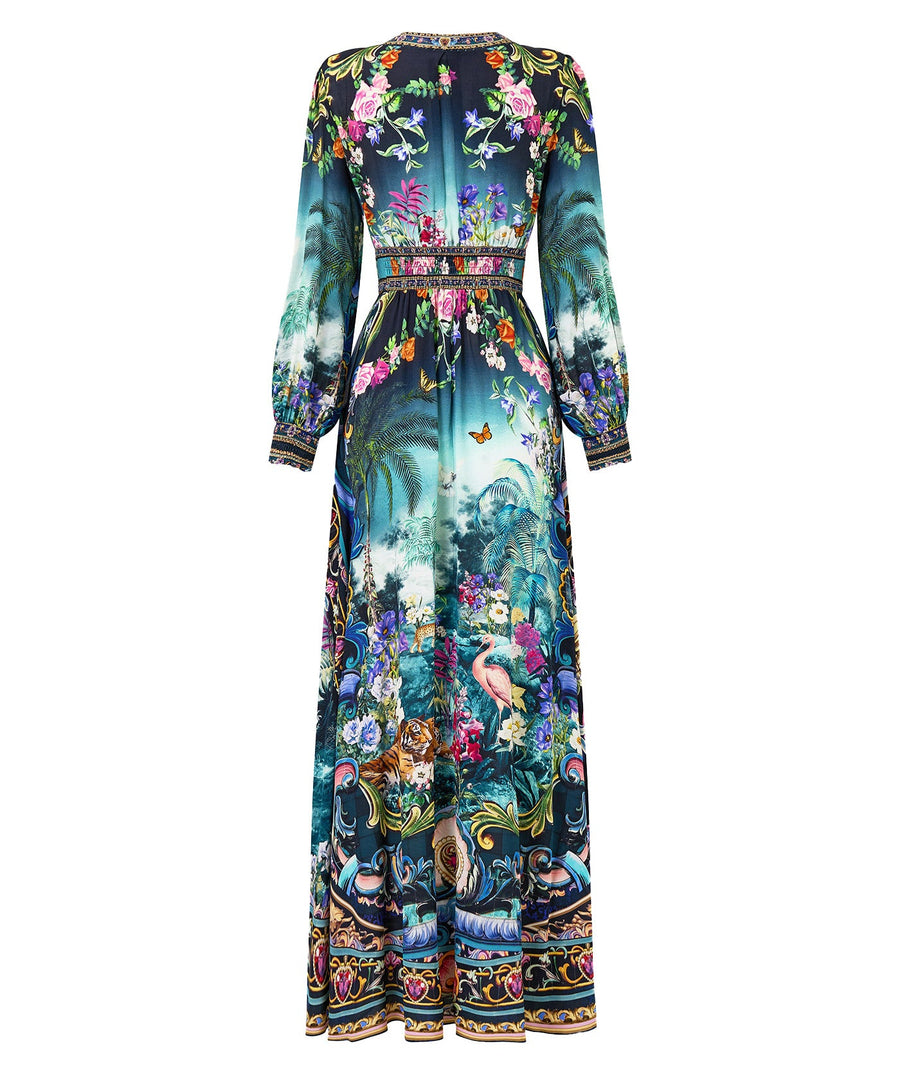 Elegant and timeless, the CAMILLA Basked In Baroque Long Dress 00035121 features luxurious prints, flowing fabric, and signature CAMILLA charm for standout style.