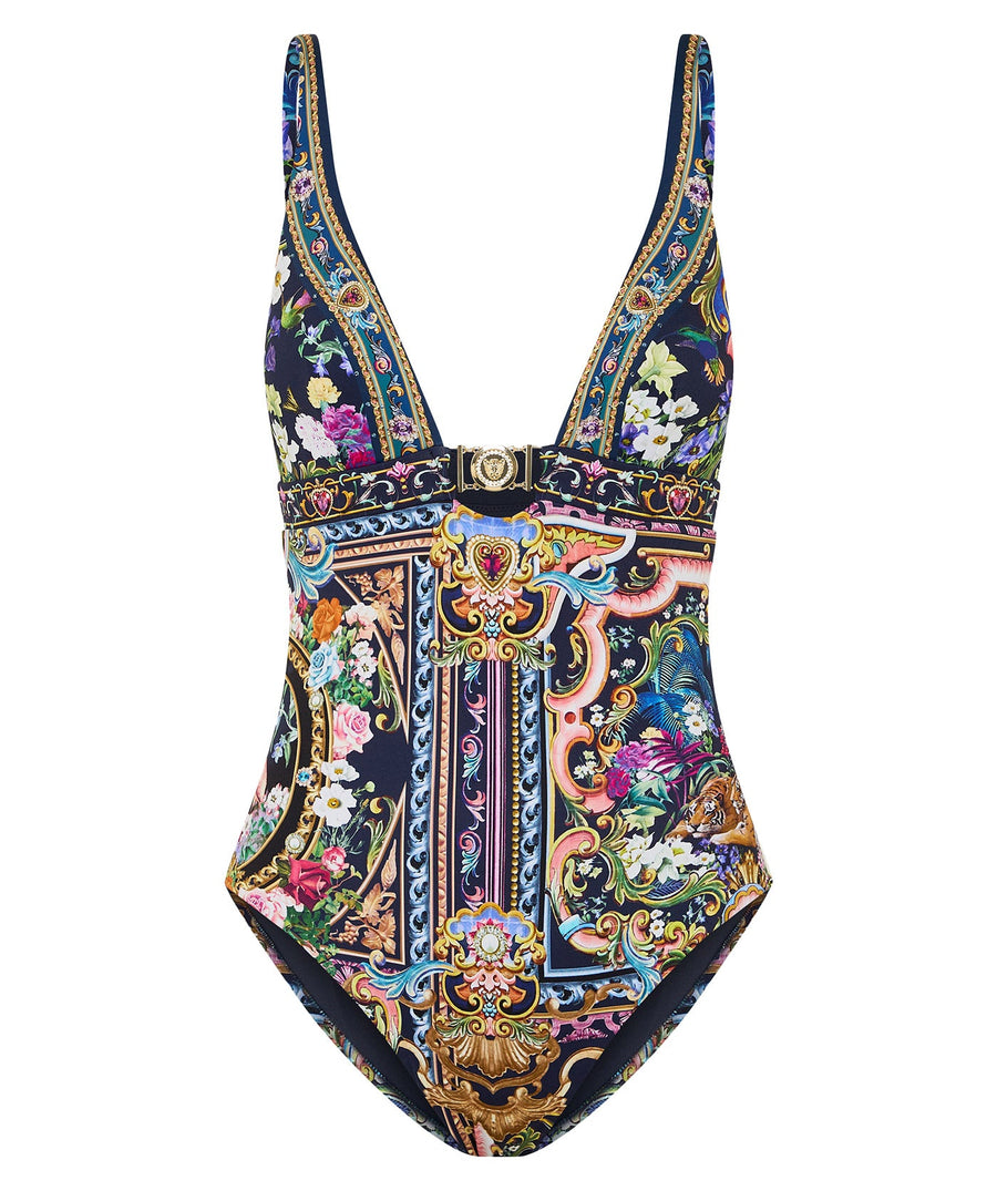 Make a statement in the CAMILLA Basked In Baroque One Piece Swimsuit 00035455 – featuring ornate prints, luxe details, and a flattering silhouette