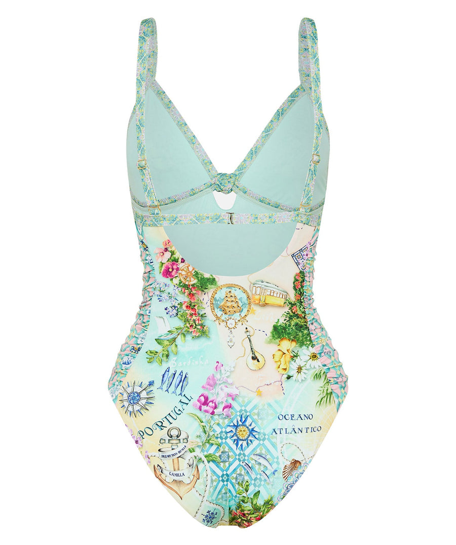 Make waves in the CAMILLA Just Coasting One Piece Swimsuit 00035497 – a stunning, luxe design with signature prints, perfect for chic resort and beach days.