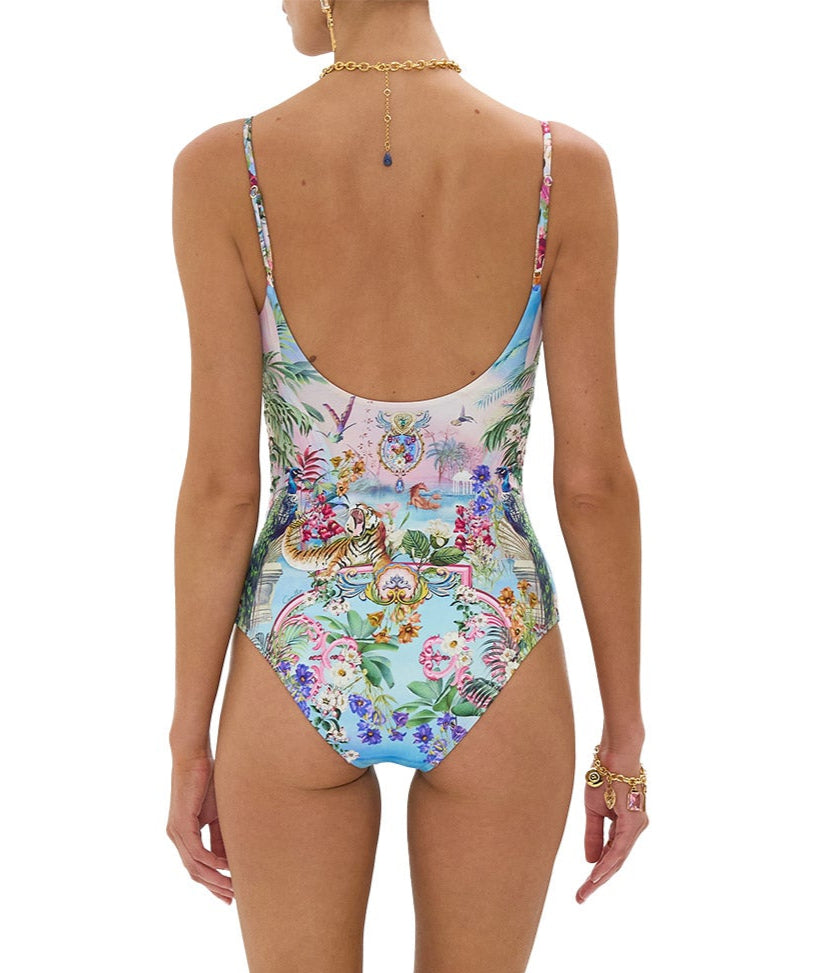 Turn heads poolside in the CAMILLA Spirit Of Santa Maria Swimsuit 00035529 – a one-piece stunner with vivid prints and a flattering, sculpted silhouette