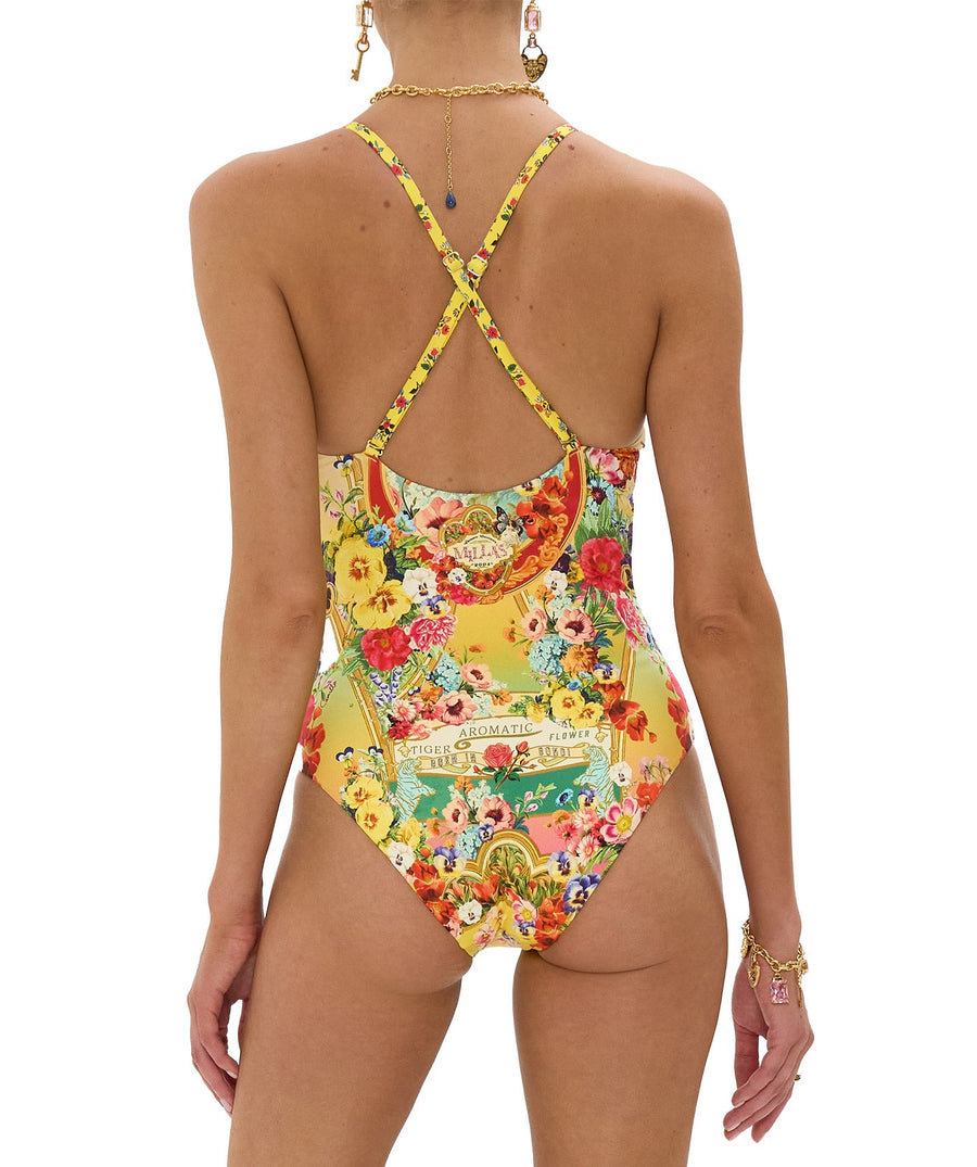 Unleash your wild side in the CAMILLA Aromatic Tiger One Piece Swimsuit 00035603 – fierce prints and luxe details for a powerful beachside look