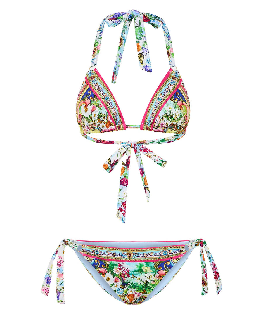Make waves in the CAMILLA Spirit Of Santa Maria Bikini 00035611 – a striking two-piece set featuring vibrant prints and luxe detailing for standout swim style