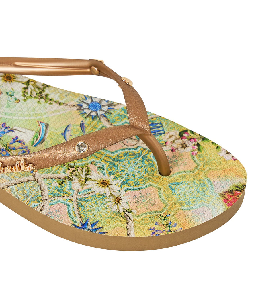 Dive into beachside elegance with the CAMILLA Just Coasting Thong 0035856, showcasing ocean-inspired prints, luxe comfort, and a flattering minimalist design.