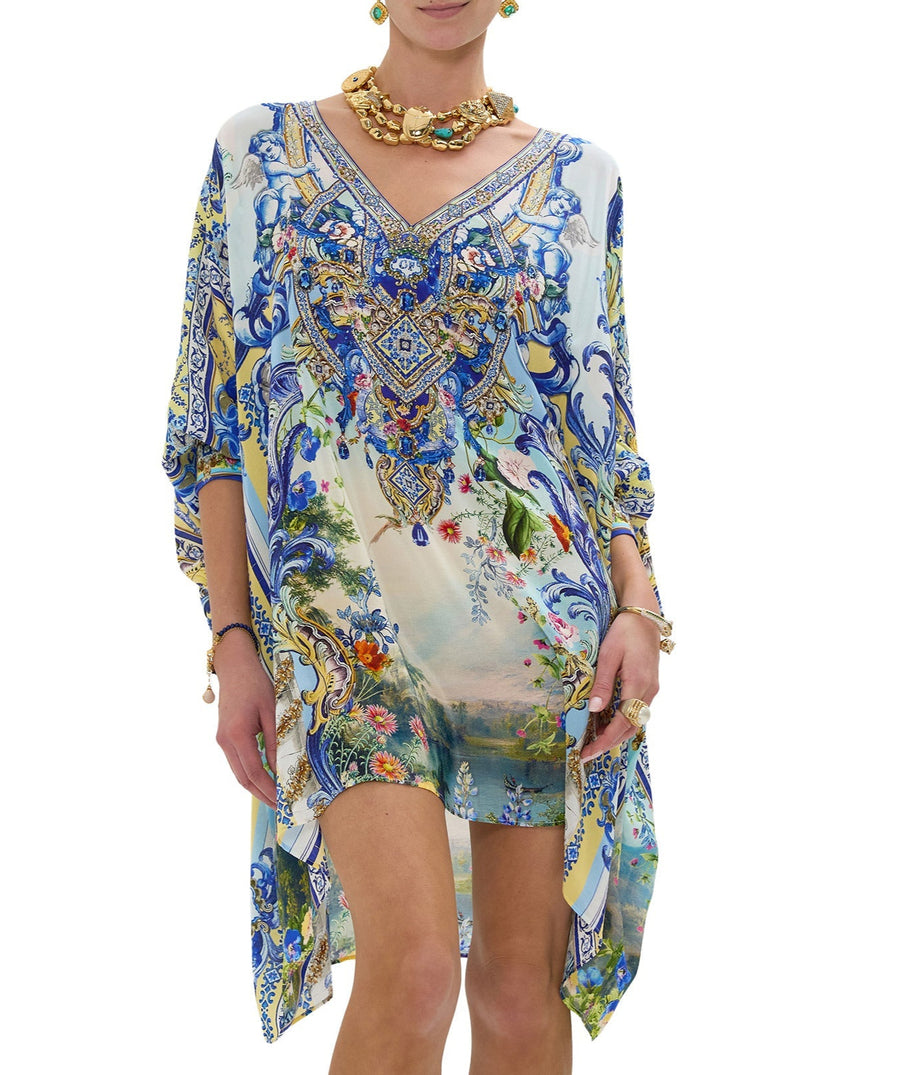 CAMILLA Wall To Wall Wonders Kaftan 00036076 – A flowing kaftan featuring a vibrant signature print, relaxed silhouette, and luxurious fabric for effortless elegance