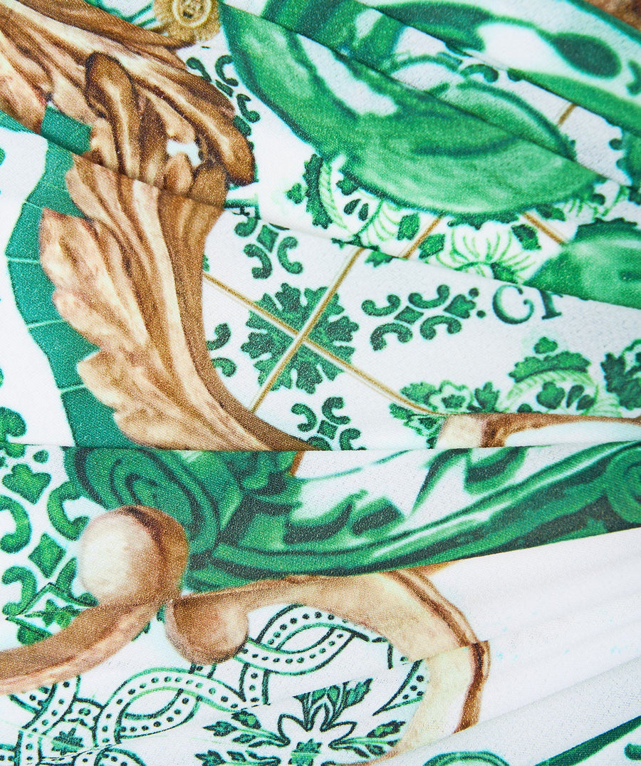 CAMILLA Corridor Of Calm Long Sarong 00036225 – A stylish long sarong featuring a vibrant print, soft lightweight fabric, and versatile styling for beachside elegance.