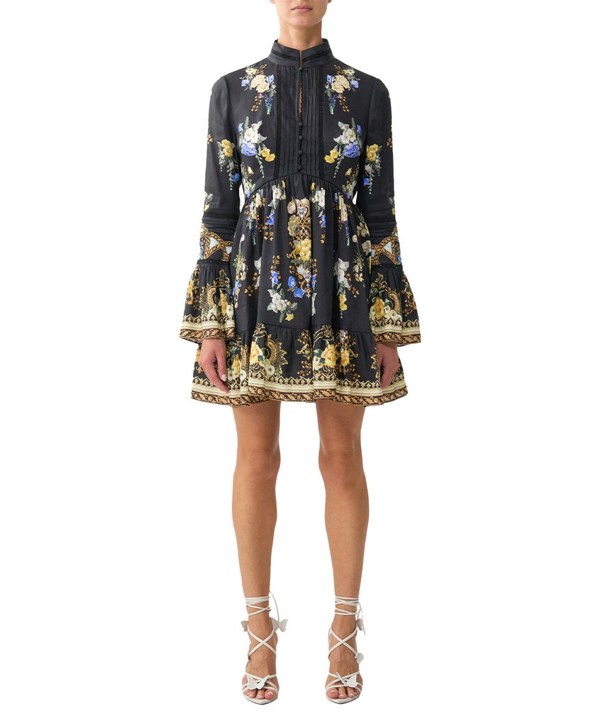 Ottoman Elegance High Neck Short Dress
