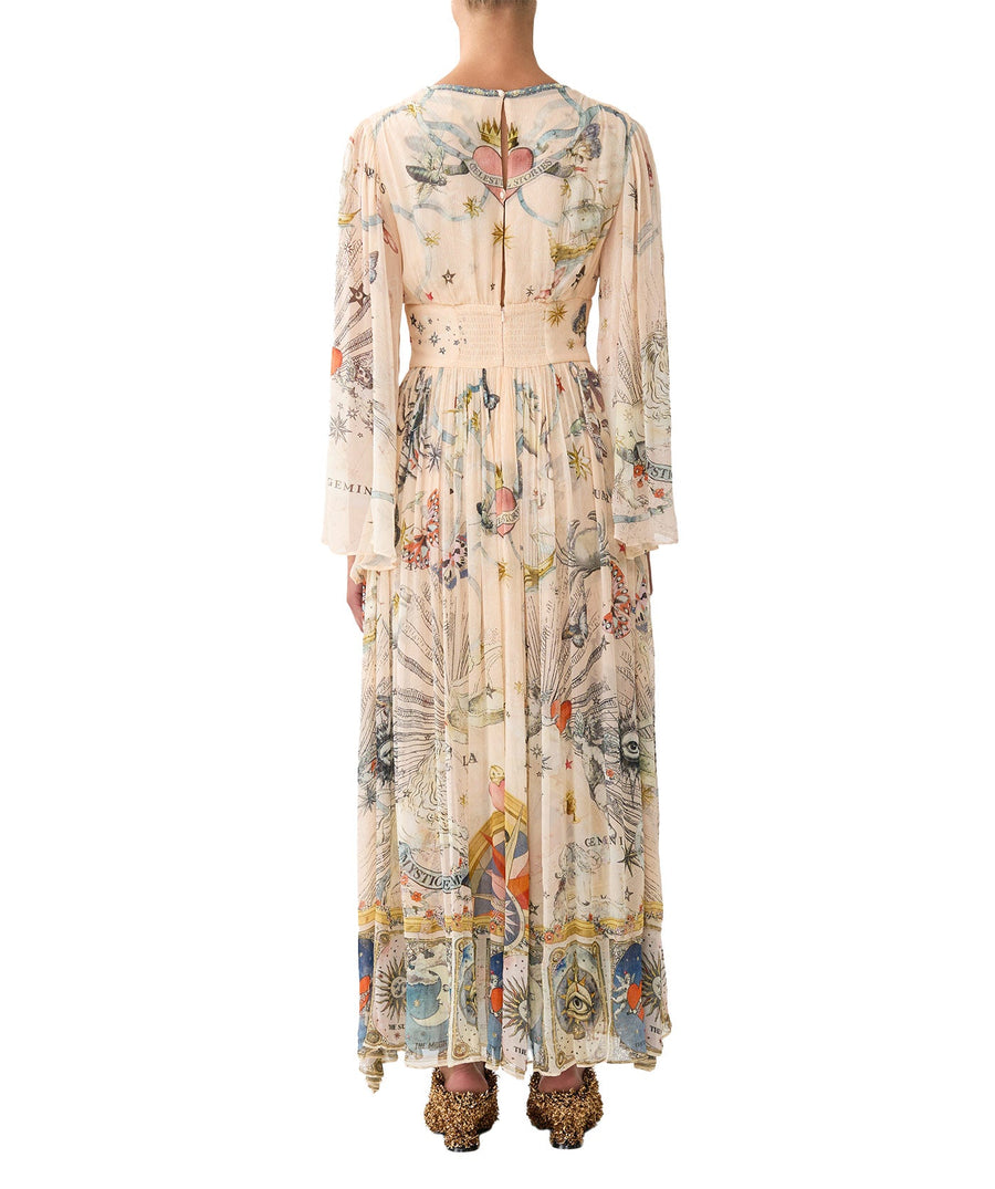CAMILLA House of Horoscopes Hardware Long Sleeve Dress 00036644 – celestial-inspired design with luxe details, perfect for elegant day-to-night style.