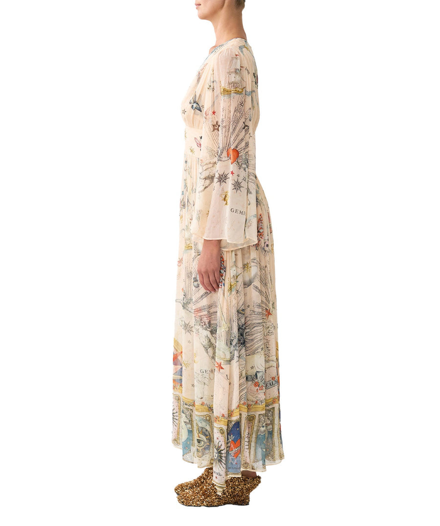 CAMILLA House of Horoscopes Hardware Long Sleeve Dress 00036644 – celestial-inspired design with luxe details, perfect for elegant day-to-night style.